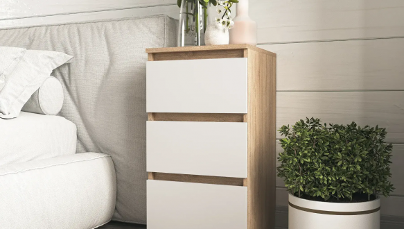 Тумба прикроватная сонома/белый Т216