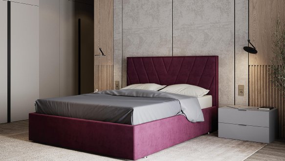 Ліжко м'яке Za House Furniture Ребека без підйомного механізму