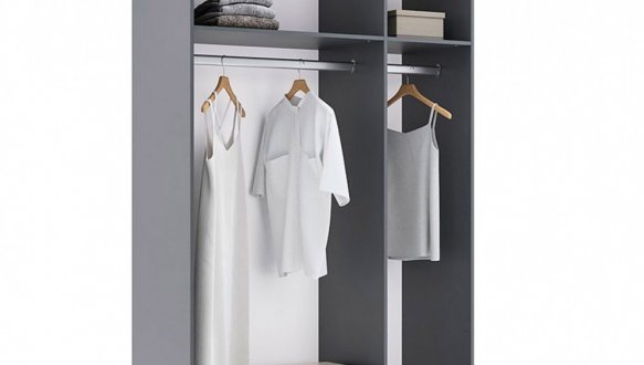 Шкаф 3дв Миромарк Дони 3 дверный графит серый 135 см 0