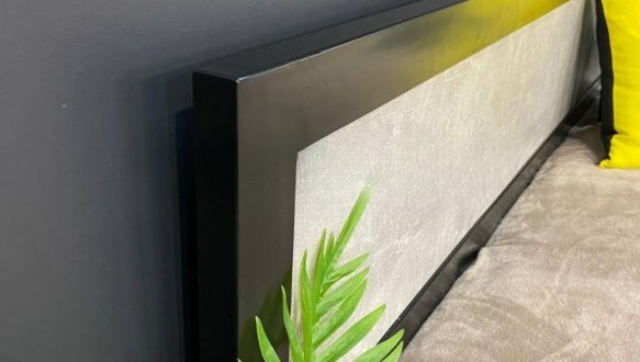 Кровать LOFT 180×200 Дуб Сонома / Чёрный мат MebliRoMax 1