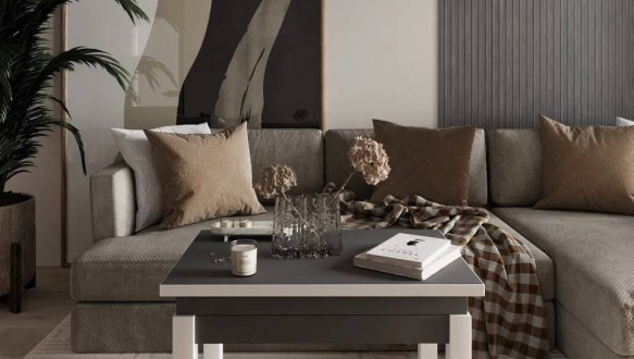 Стіл-трансформер B-Fly Art In Head Графіт / Білий діамант 4