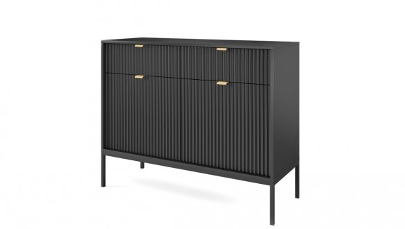 Модульна вітальня Чорний/Чорні ніжки Nova 3