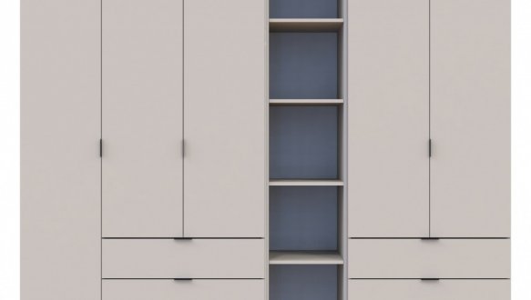 Шкаф Дорос Гелар кашемир с Этажеркой 5 дверной 231,9 см 0