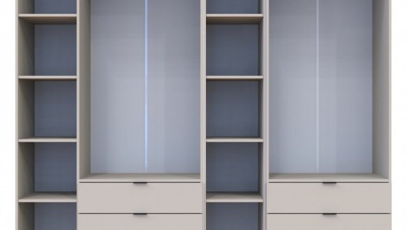 Шкаф Дорос Гелар кашемир с Этажеркой 5 дверной 231,9 см 3