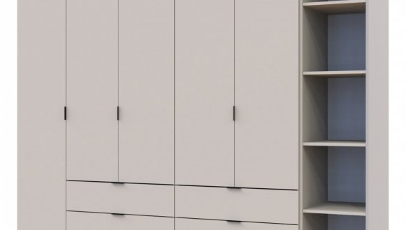 Шкаф Дорос Гелар кашемир с Этажеркой 5 дверной 231,9 см 4