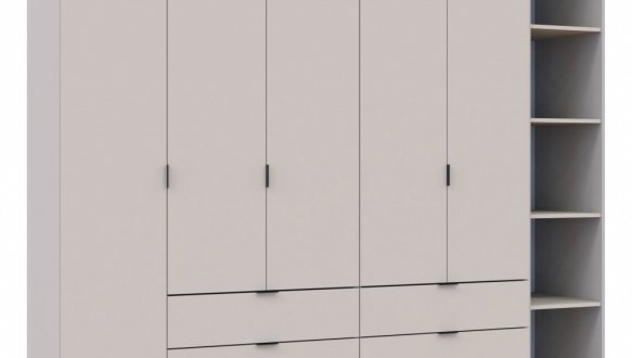 Шкаф Дорос Гелар кашемир с Этажеркой 5 дверной 231,9 см 5