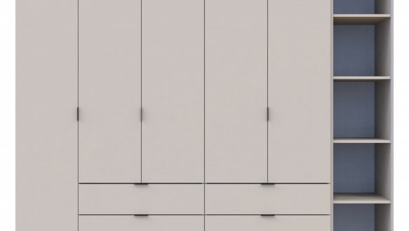 Шкаф Дорос Гелар кашемир с Этажеркой 5 дверной 231,9 см 6