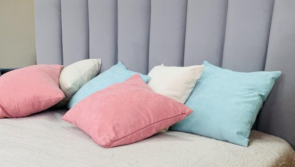 Ліжко м'яке двоспальне Городок меблі Стенлі з підйомним механізмом та нішею для білизни 0