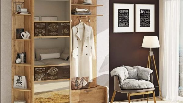 Прихожая-купе 1,4м Модель-3 однодверная с зеркалом