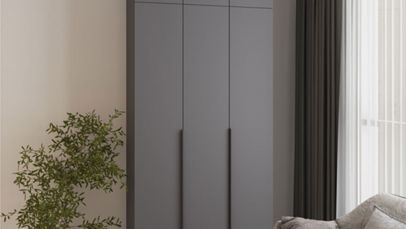 Шкаф Mebelstar Оскар трехдверный с антресолью Антрацит 120 см