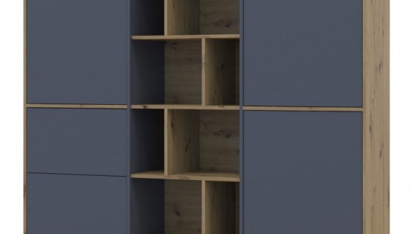 Шафа Дорос Морган дуб сонома/графіт 3 дверна з 2-ма шухлядами 180 см 0