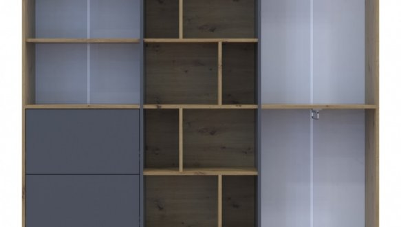 Шафа Дорос Морган дуб сонома/графіт 3 дверна з 2-ма шухлядами 180 см 3