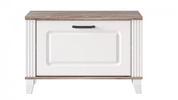 Тумба для обуви BUT1D Канди Белый альпийський / Дуб стирлинг / Белый матовий