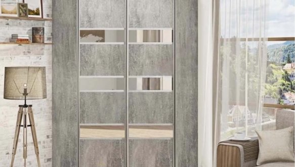 Угловой шкаф-купе 1,3 м ДСП двухдверный