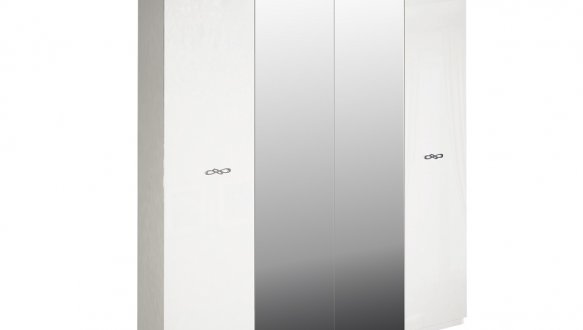 Шкаф 4дв с зеркалом Миромарк Прованс 4 дверный белый 193 см