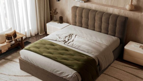 Кровать мягкая Виорина деко Tiramisu / Тирамису без подьемного механизма 6