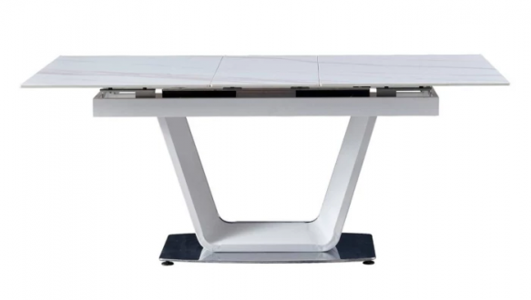 Стіл Ludwig (140-180 см) White (+beige) Glossy 2