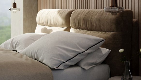 Ліжко м'яке двоспальне Woodsoft Vancouver / Ванкувер з підйомним механізмом та нішею для білизни 4