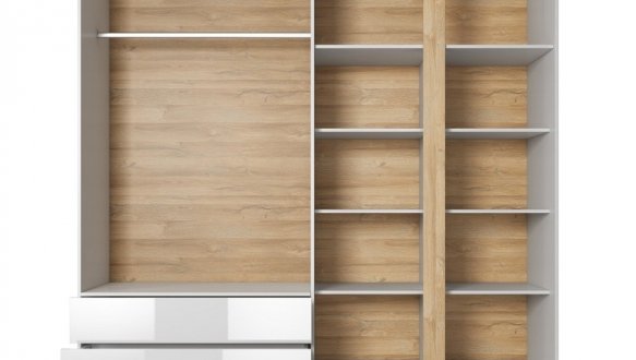 Шкаф 4D2S/220 Perfect Home Arco 4 дверный белый 220 см 3