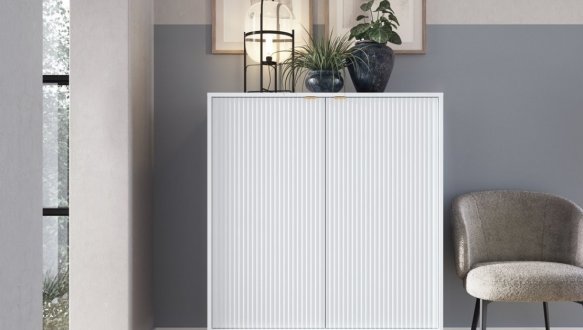 Модульна вітальня Білий/Чорні ніжки Nova 3