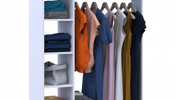 Гардеробная стойка Д1 белый 0