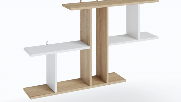 Полка настенная сонома/белый T8