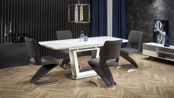 Стол Blanco белый мрамор/белый