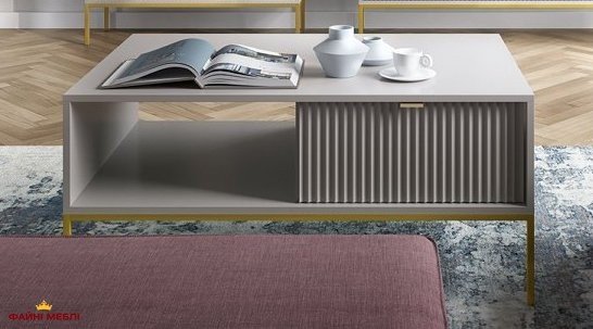 Модульна гостиная Серый/Золотые ножки Nova 6