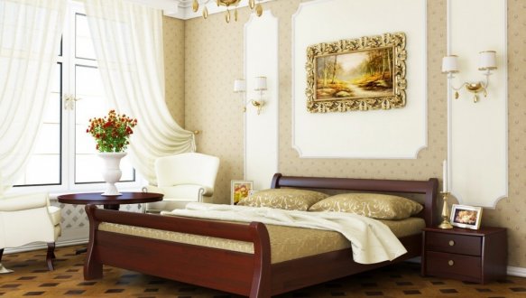 Кровать деревянная Эстелла Диана / Серия Вега Щит / Массив Бук 5