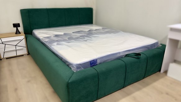 Ліжко м'яке двоспальне Городок меблі Паркер з підйомним механізмом та нішею для білизни 0