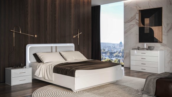 Модульна спальня Belagio//Беладжіо Міромарк Білий глянець
