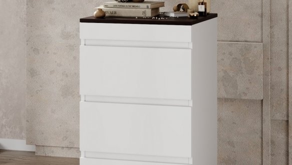 Стол письменный с комодом Art in Head Molli / Молли Белый бриллиант / Венге 1