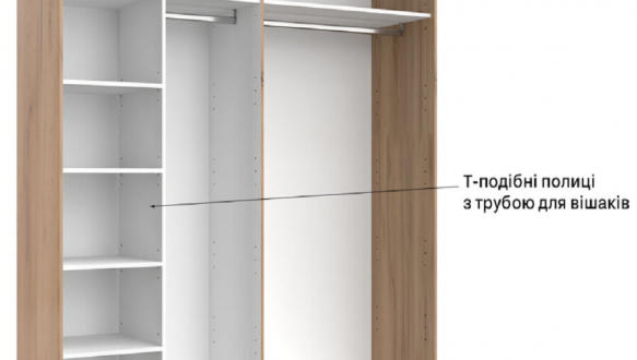 Шкаф-купе с зеркалом Миромарк Белла 2 дверный белый 200 см 8