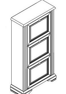 Тумба для обуви 3D Вайт 2