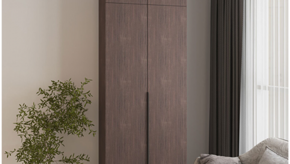 Шкаф Mebelstar Оскар двухдверный с антресолью Дуб ристретто 80 см