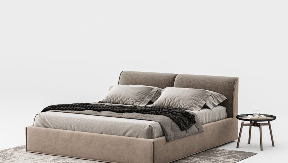 Кровать мягкая двуспальная Woodsoft Novara / Новара