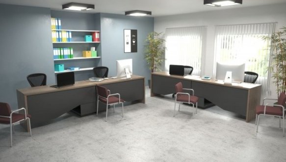 Комп'ютерний стіл Connect 3 Інтарсіо Правий/Лівий Дуб Сонома Трюфель/Антрацит 159 см 3