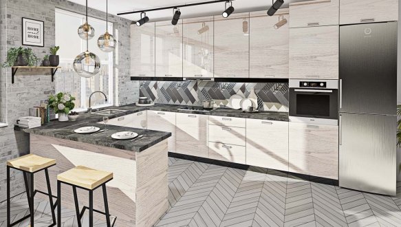 Модульна кухня Фарбований високий глянець 22