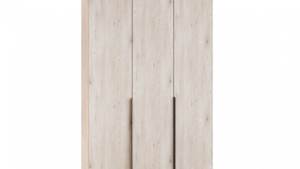 Шкаф Mebelstar Оскар трехдверный с антресолью и ящиками Аляска серая 120 см 2