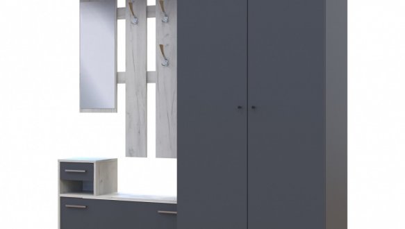 Передпокій Alice та шафа Promo графіт 3