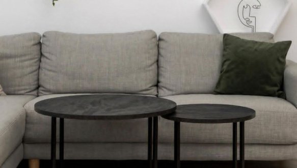 Столик Модерн S вугільний камінь 3