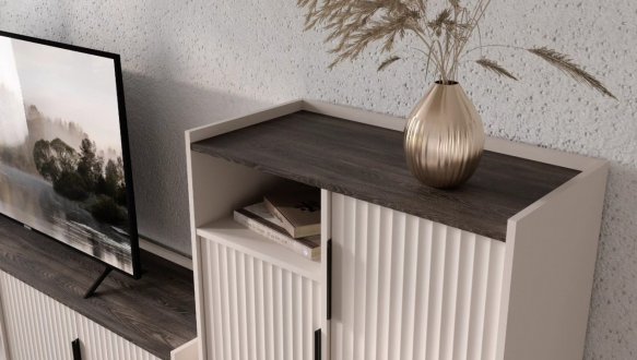 Комод KOM2D2S Фреско Кашемир / Темный мрамор 3