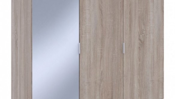 Шкаф для одежды Дорос Гелар дуб сонома 2-х дверный/Зеркало 116,5 см 3