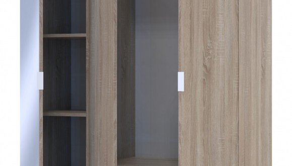 Шкаф для одежды Дорос Гелар дуб сонома 2-х дверный/Зеркало 116,5 см 5