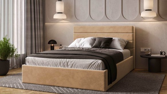 Ліжко м'яке Віоріна деко Street / Стріт без підйомного механізму