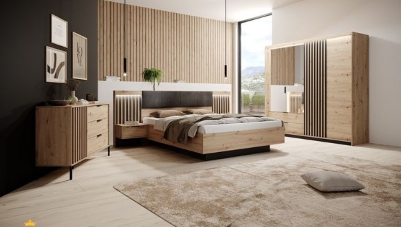 Модульна спальня Tally/Таллі Perfect Home Дуб артизан/Антрацит 4