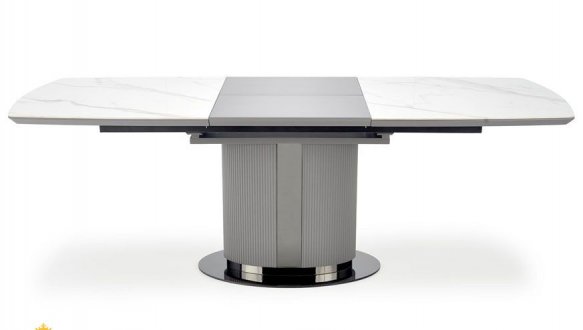 Стіл Dancan білий мармур/сірий 2