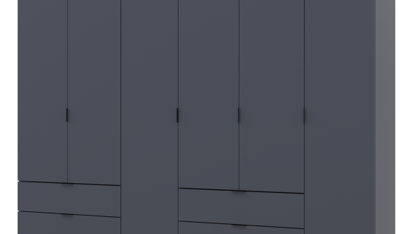 Шкаф Дорос Геллар графит 6 дверной 232,5 см