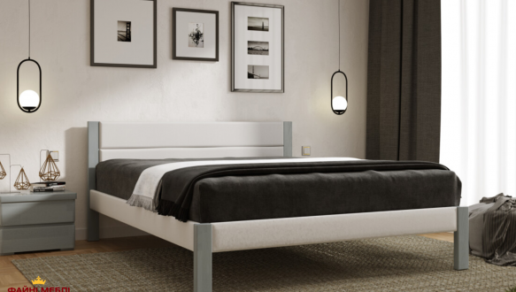 Ліжко дерев'яне з м'якою вставкою ArborDrev Лофт Сосна / Бук 1