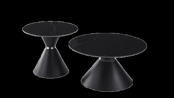 Журнальные столики (d80х42 + d60х51) Borg Shks black matt 0